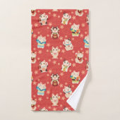Maneki Neko Lucky Cats Bath Towel Set (Handtuch)
