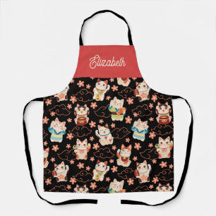 Maneki Neko Lucky Cats Personalisiert  Schürze