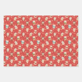Maneki Neko Lucky Cats Wrapping Paper Set Geschenkpapier Set (Vorderseite 3)
