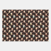 Maneki Neko Lucky Cats Wrapping Paper Set Geschenkpapier Set (Vorderseite 3)