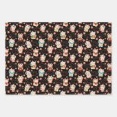Maneki Neko Lucky Cats Wrapping Paper Set Geschenkpapier Set (Vorderseite)