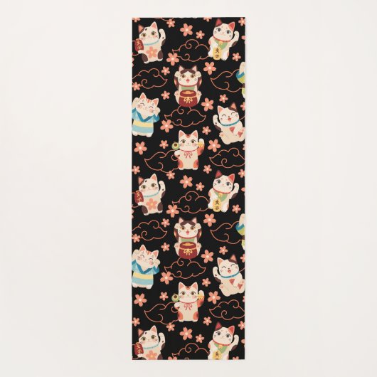 Maneki Neko Lucky Cats Yogamatte (Rückseite)