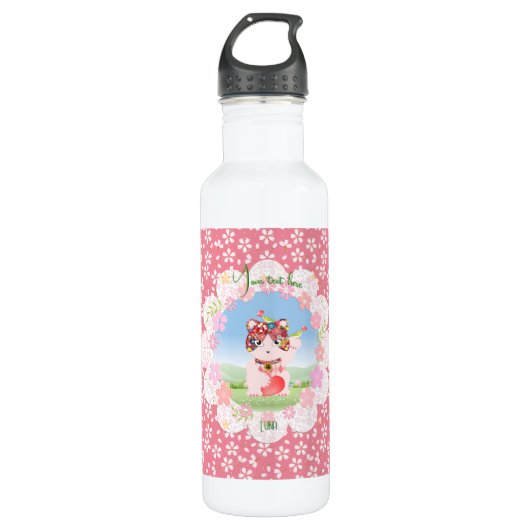Maneki Neko Lucky Luna Edelstahlflasche (Vorderseite)