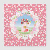 Maneki Neko Lucky Luna Magnetkarte Magneteinladung (Vorderseite)