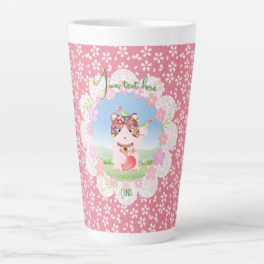 Maneki Neko Lucky Luna Milchtasse (Vorderseite)