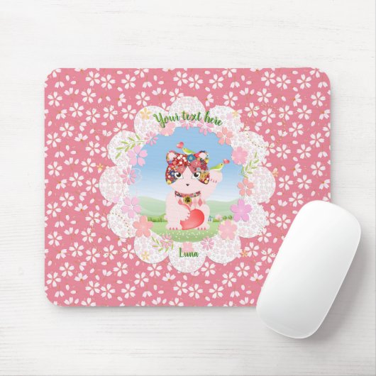 Maneki Neko Lucky Luna Mousepad (Mit Mouse)