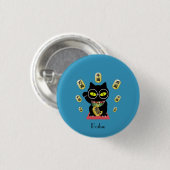 Maneki Neko Lucky Poilue Button (Vorne & Hinten)