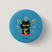 Maneki Neko Lucky Poilue Button (Vorderseite)