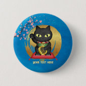 Maneki Neko Lucky Poilue Button (Vorderseite)
