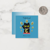 Maneki Neko Lucky Poilue Flat Hinweis Mitteilungskarte (Vorderseite/Rückseite Beispiel)