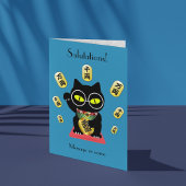 Maneki Neko Lucky Poilue geklappt Gruß Karte