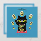 Maneki Neko Lucky Poilue Magnetkarte (Vorne/Hinten)