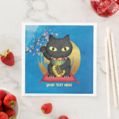 Maneki Neko Lucky Poilue Serviette (Beispiel)