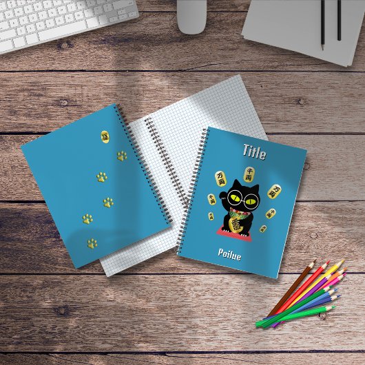 Maneki Neko Lucky Poilue Spiral Notizblock