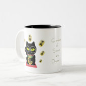 Maneki Neko Lucky Poilue Zweifarbige Tasse (Vorderseite Links)