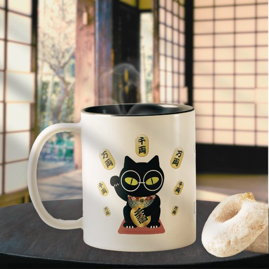 Maneki Neko Lucky Poilue Zweifarbige Tasse