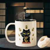 Maneki Neko Lucky Poilue Zweifarbige Tasse