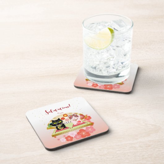 Maneki Neko Lucky Poiluna Getränkeuntersetzer (Rechte Seite)