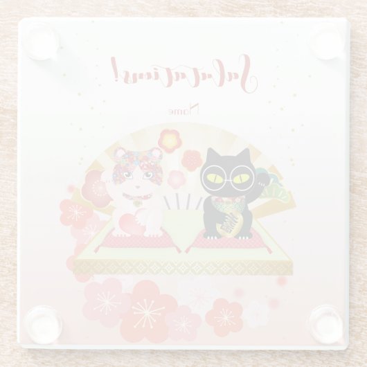 Maneki Neko Lucky Poiluna Glasuntersetzer (Rückseite)