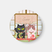 Maneki Neko Lucky Poiluna Magnet (Vorne)