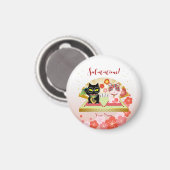 Maneki Neko Lucky Poiluna Magnet (Vorderseite/Rückseite)