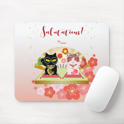 Maneki Neko Lucky Poiluna Mousepad (Mit Mouse)