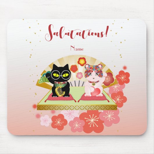 Maneki Neko Lucky Poiluna Mousepad (Vorne)