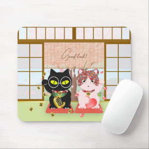 Maneki Neko Lucky Poiluna Mousepad