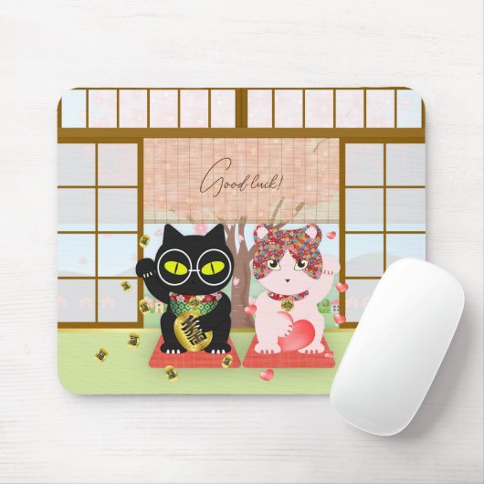 Maneki Neko Lucky Poiluna Mousepad (Mit Mouse)