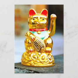 Maneki Neko Lucy Wave Cat Design Einladung