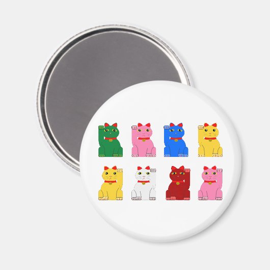 Maneki Neko Magnet (Vorderseite/Rückseite)