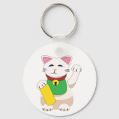 Maneki Neko oder Beckoning Cat Schlüsselanhänger (Rückseite)