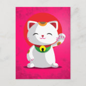 Maneki Neko Postkarte (Vorderseite)