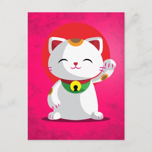 Maneki Neko Postkarte (Vorderseite)