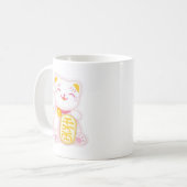 maneki neko Rosa Kaffeetasse (Vorderseite Links)