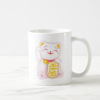 maneki neko Rosa Kaffeetasse