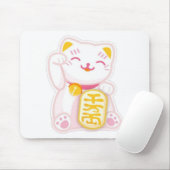 maneki neko Rosa Mousepad (Mit Mouse)