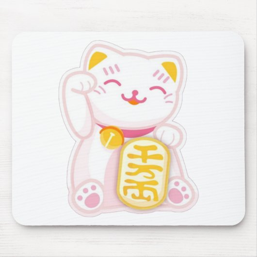 maneki neko Rosa Mousepad (Vorne)