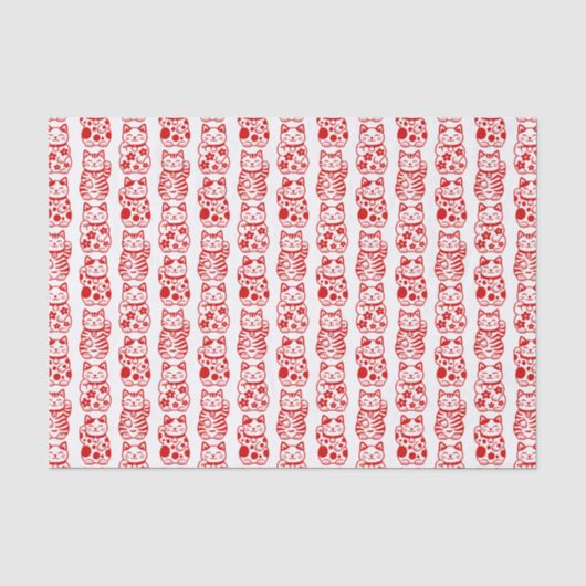Maneki Neko Seidenpapier (Vorderseite)