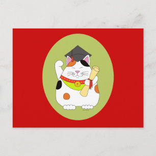 Maneki-Neko-Skala Ankündigungspostkarte