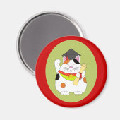 Maneki-Neko-Skala Magnet (Vorderseite/Rückseite)