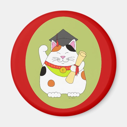 Maneki-Neko-Skala Magnet (Vorne)