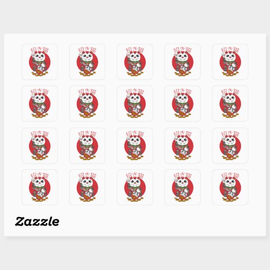 Maneki Neko Sticker (Blatt)