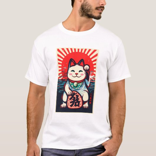 Maneki Neko T-Shirt (Vorderseite)