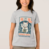 Maneki-Neko Tri-Blend Shirt (Vorderseite)