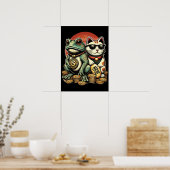 Maneki Neko und Jin Chan - Glück und Wohlstand Poster (Küche)