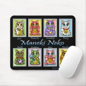 Maneki Neko viel Glück-Katzen-Fantasie-Katze Mousepad (Mit Mouse)