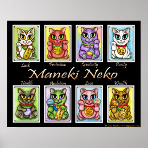 Maneki Neko viel Poster