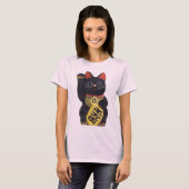 Maneki Schwarzes T-Shirt (Vorne ganz)