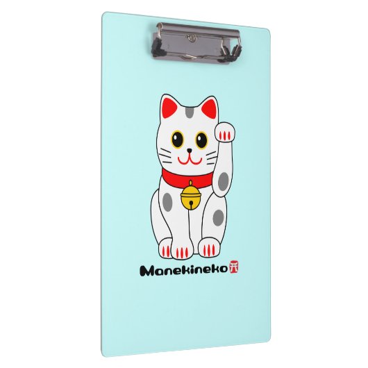 Manekineko-Glückliche Katze (Katze zuwinkend) Klemmbrett (Rechts)